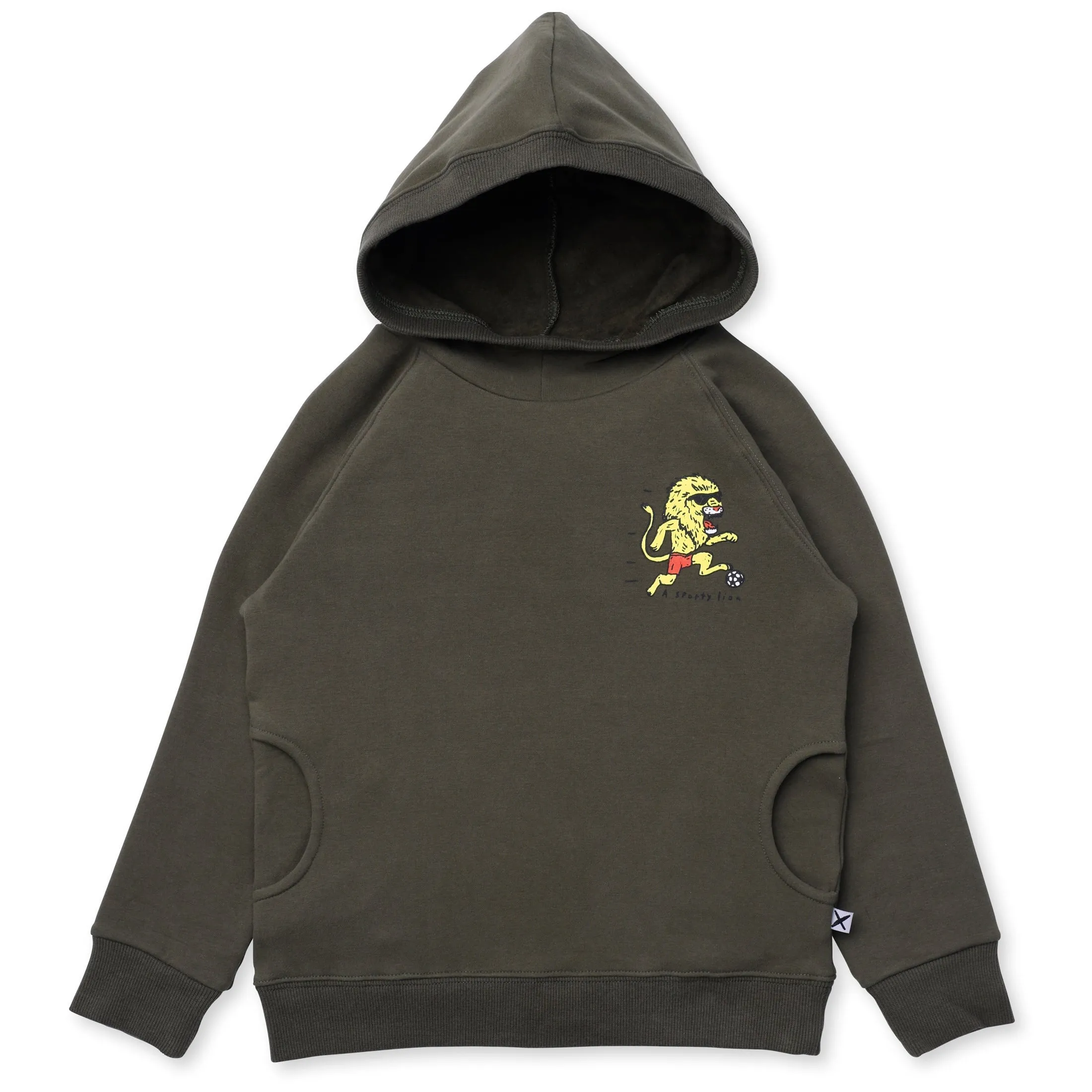 A Sporty Lion Furry Hood - Khaki