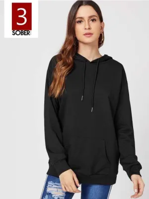 Ace Wear Fleece Cotton Hoodie For Women Black 961