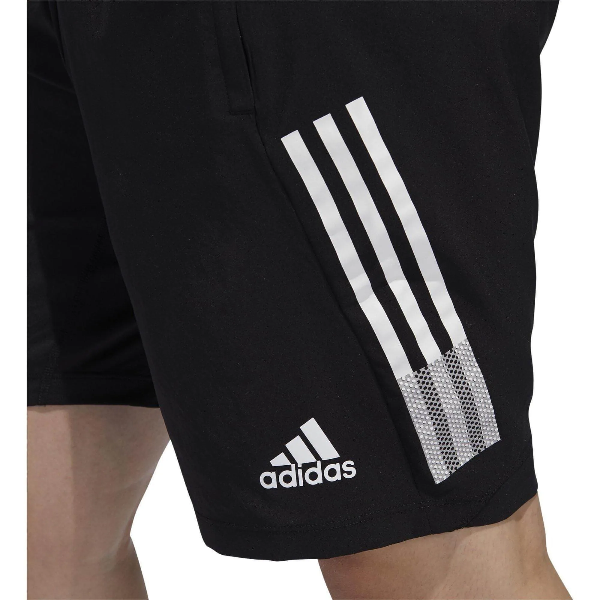 adidas 4KRFT 3 Stripe 9 Inch Mens Training Shorts - Black