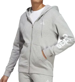adidas Essentials Linear French Terry Womens Full Zip Hoody - Grey