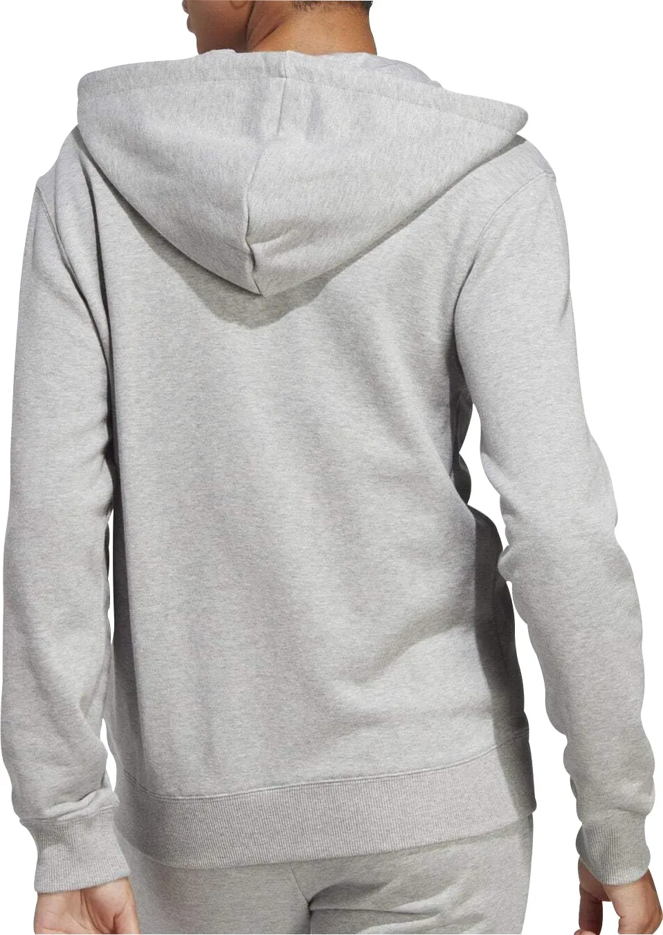 adidas Essentials Linear French Terry Womens Full Zip Hoody - Grey