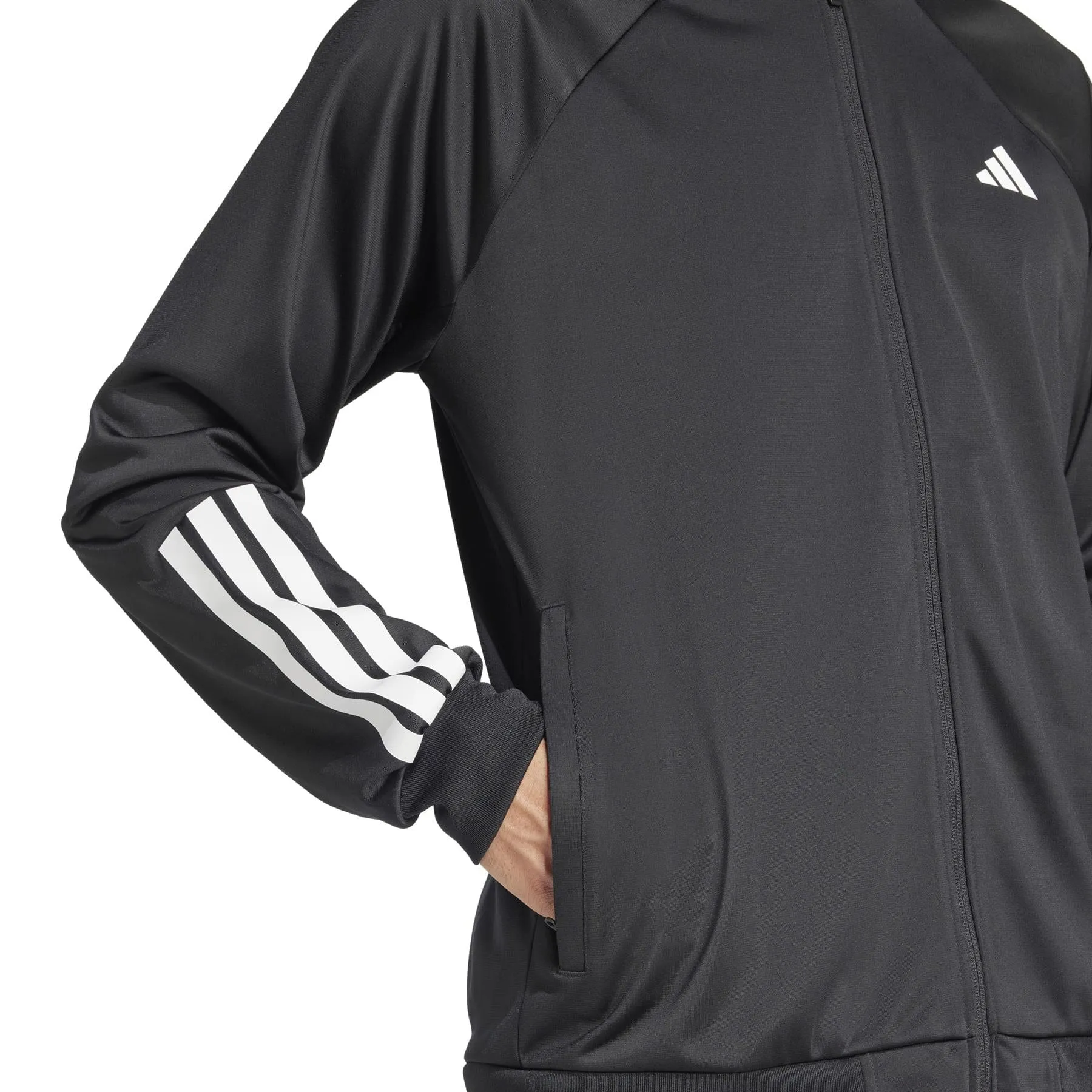 ADIDAS Mens 3 Stripe Knit Badminton Jacket - Black