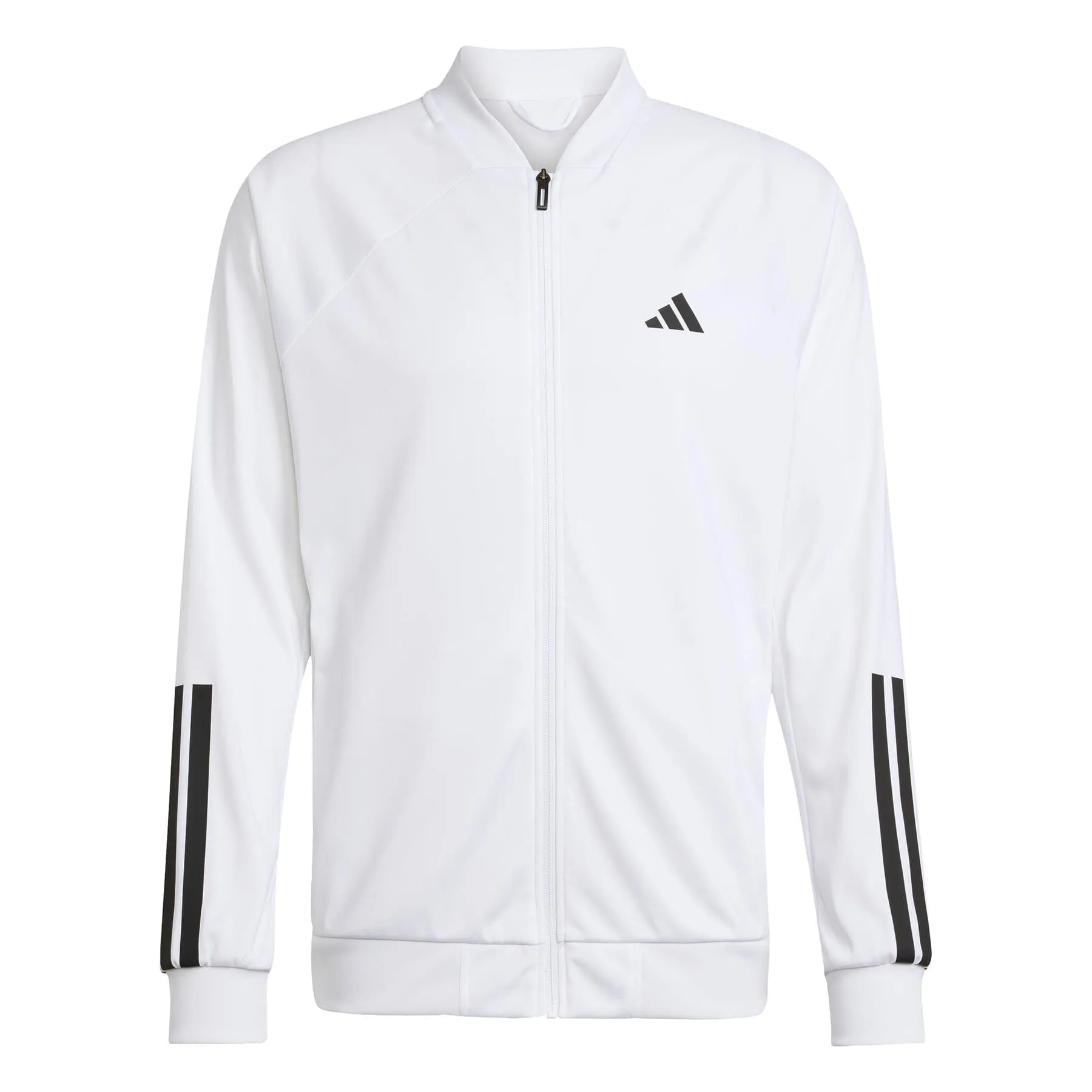 ADIDAS Mens 3 Stripe Knit Badminton Jacket - White
