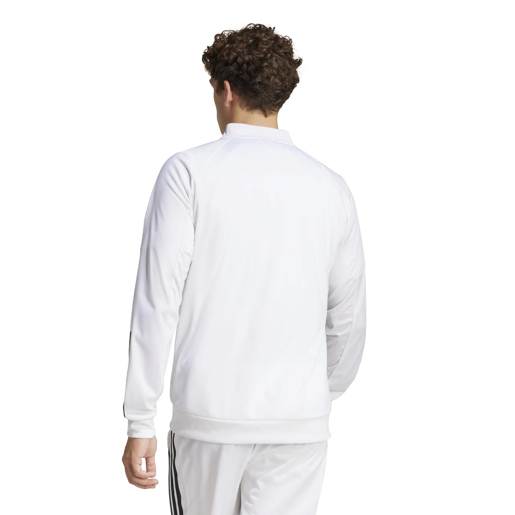 ADIDAS Mens 3 Stripe Knit Badminton Jacket - White