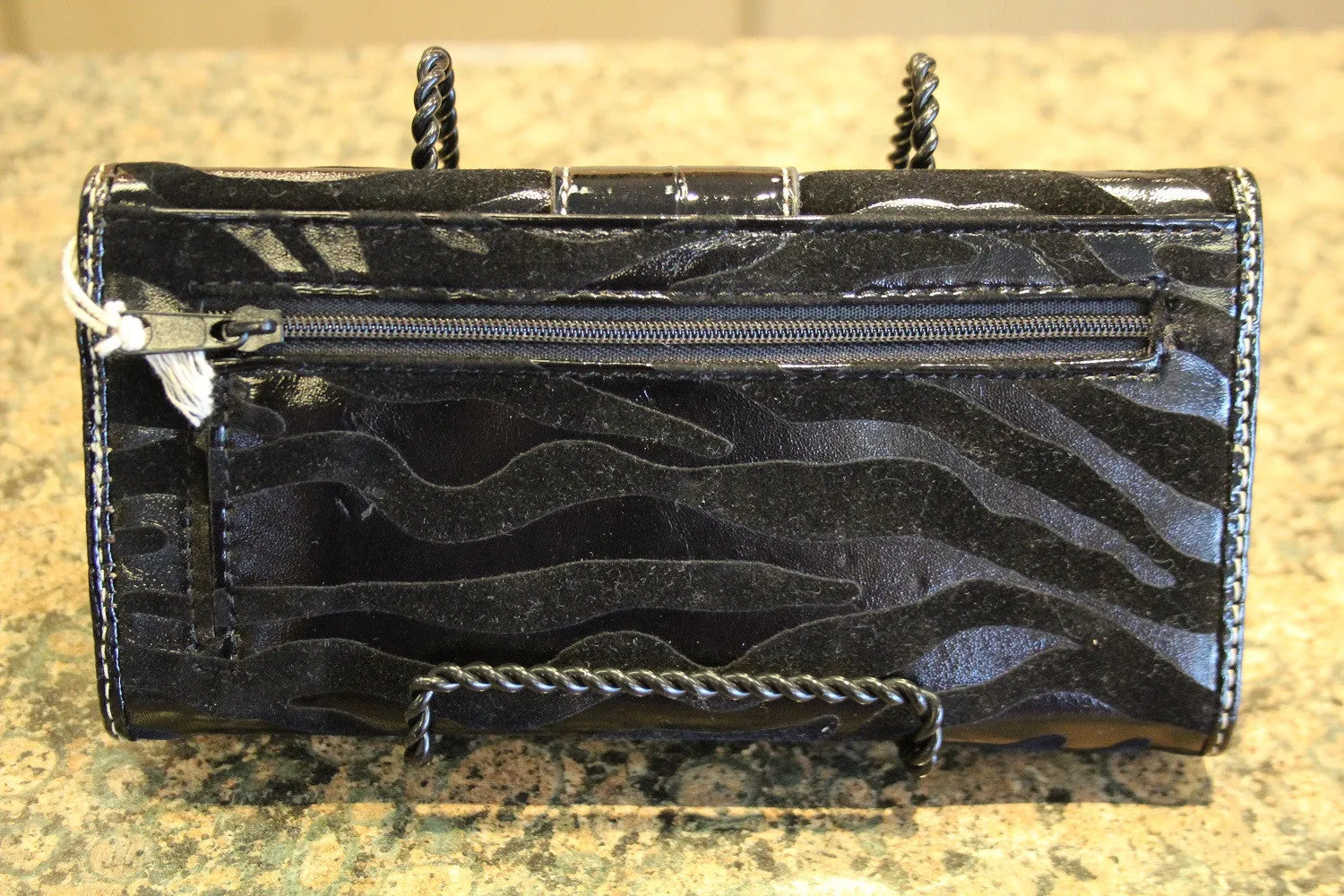 ADO | Black Zebra Trifold Wallet