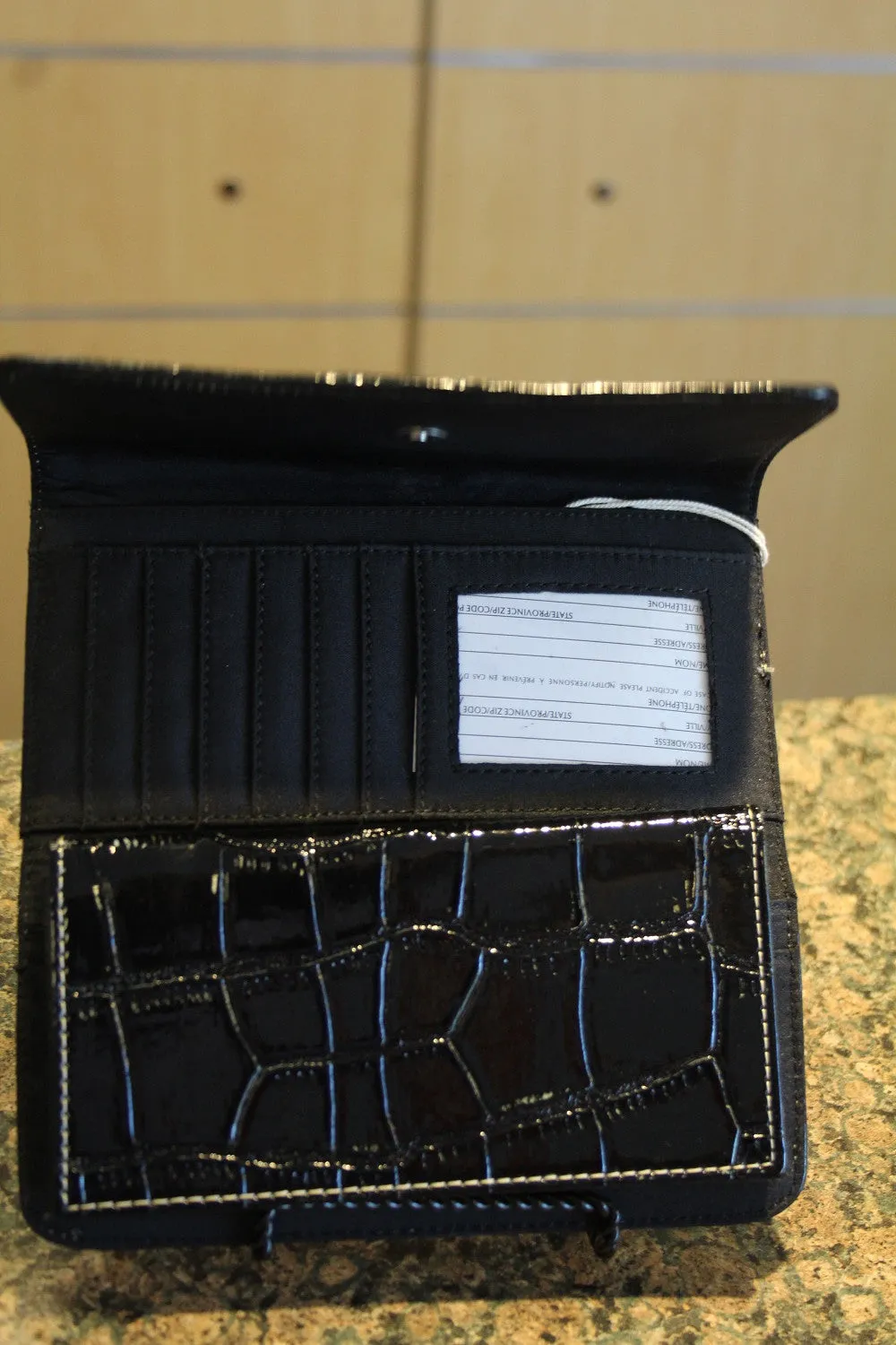 ADO | Black Zebra Trifold Wallet