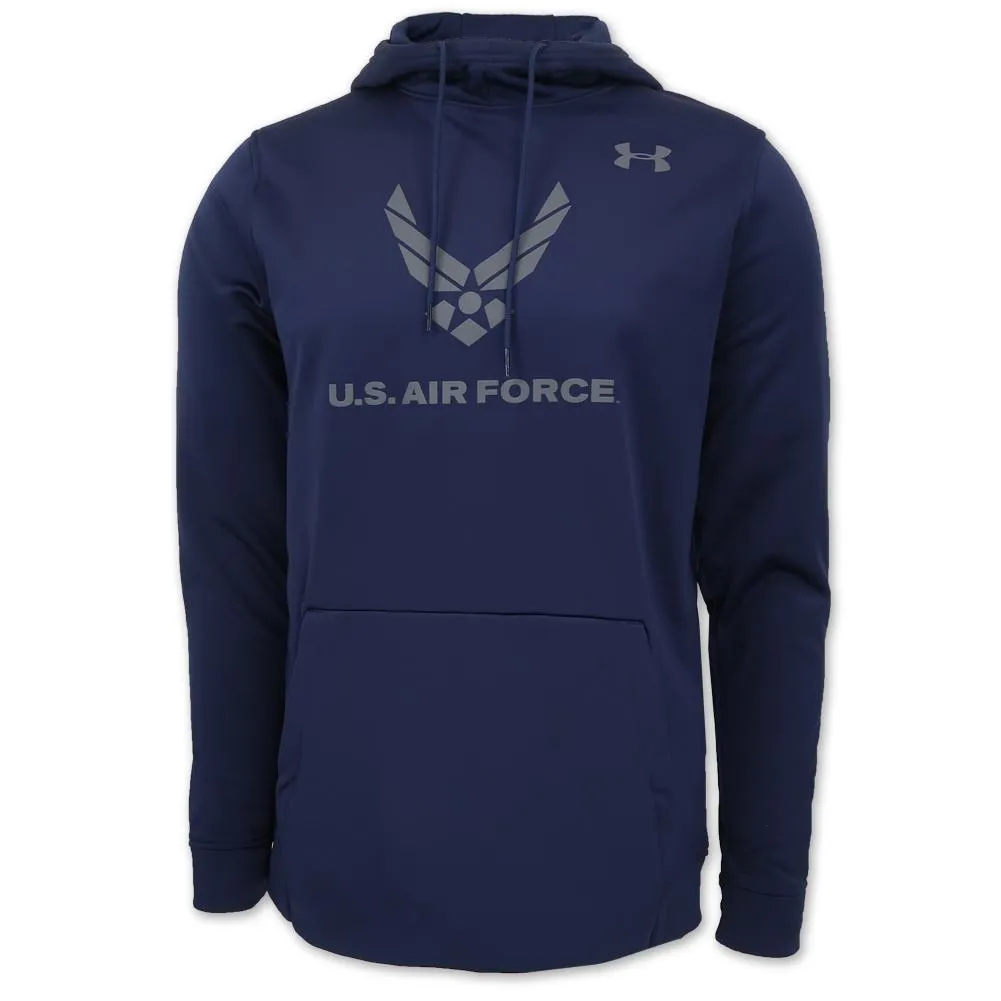 Air Force Under Armour Fly Fight Win Armour Fleece Hood (Navy)