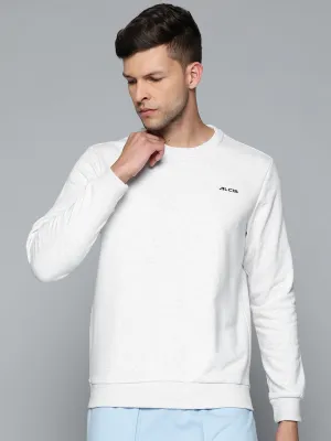 Alcis Men Grey Melange Solid Sweatshirt