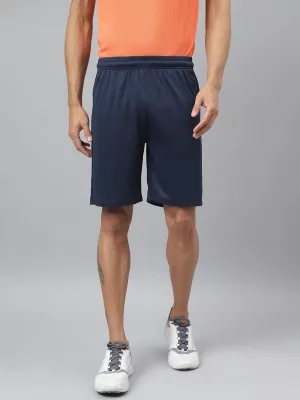 Alcis Men Navy Anti-Static Slim-Fit Training Shorts