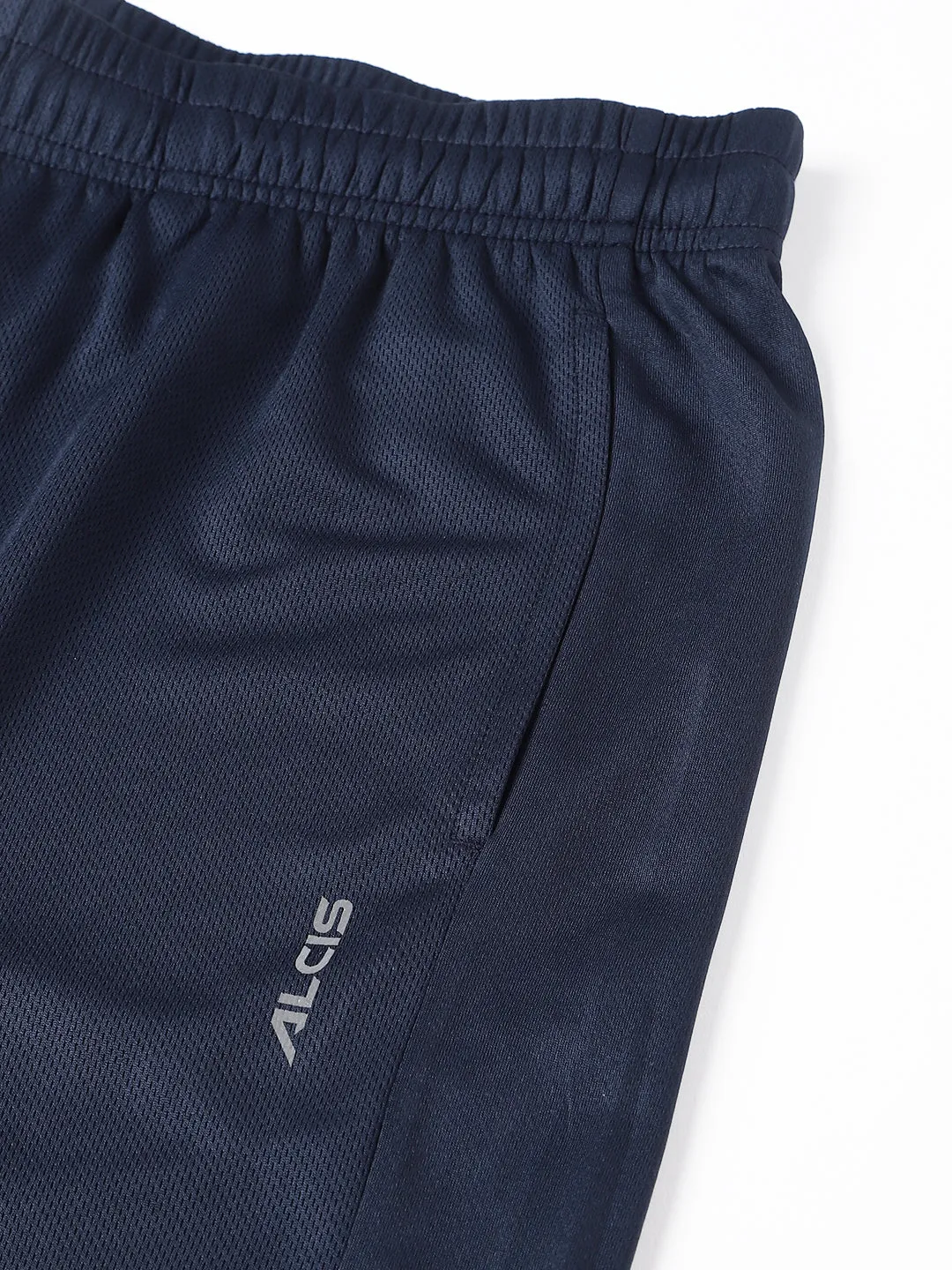 Alcis Men Navy Anti-Static Slim-Fit Training Shorts