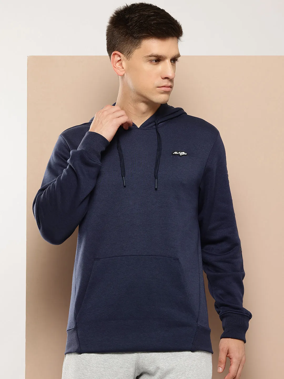 Alcis Men Typography Printed Hooded Sweatshirt