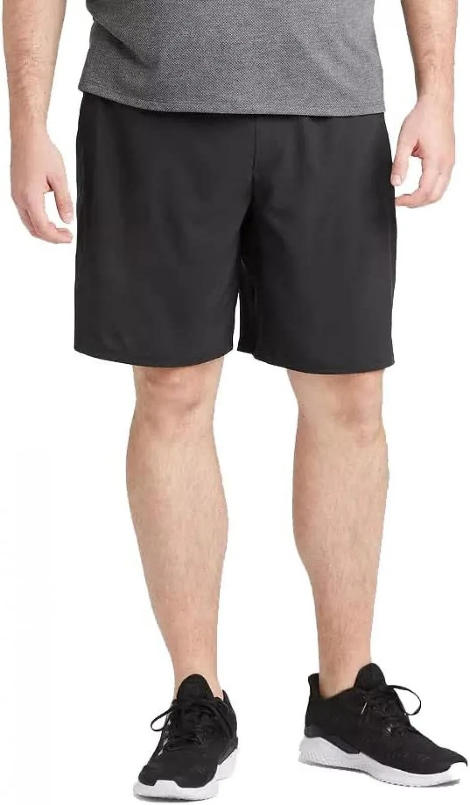 All In Motion Men's Lined Run Shorts 9" 5WP4X Black XL
