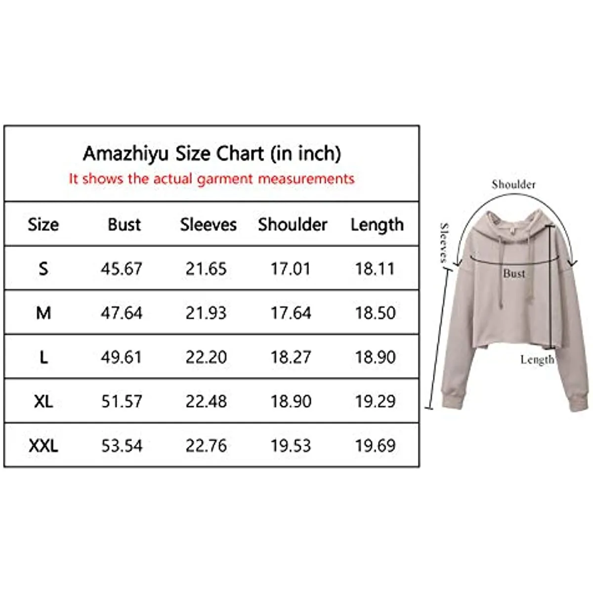 Amazhiyu Women's Fleece Cropped Hoodies Sweatshirt with Hooded