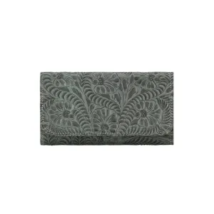 American West Handbag Santa Barbara Collection: Leather Tri-Fold Western Wallet