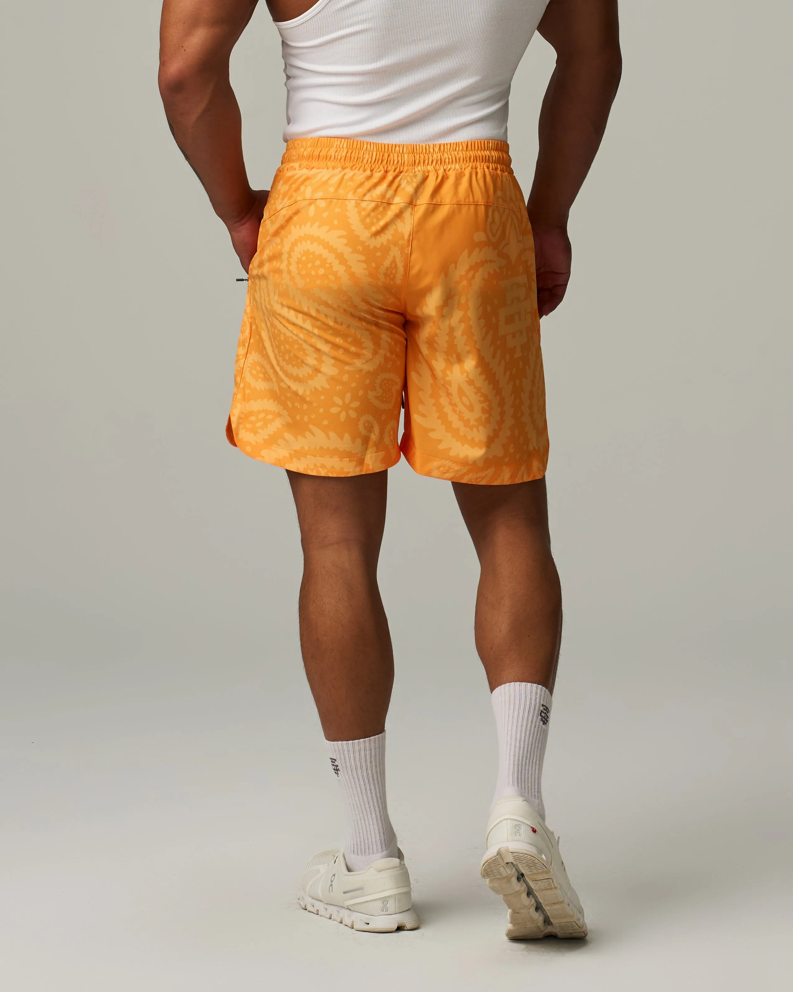 Amoeba Side Slit Stretch Shorts