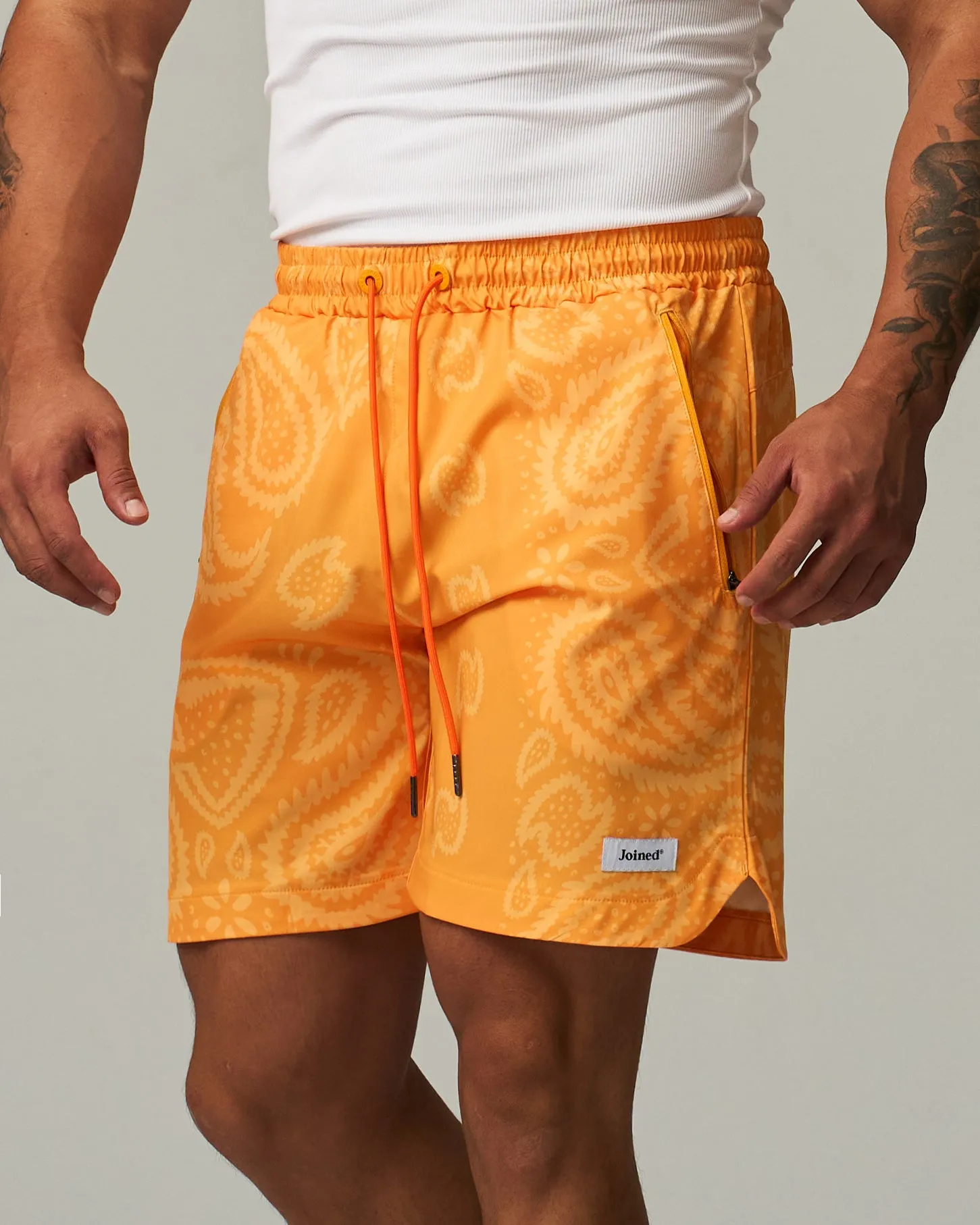 Amoeba Side Slit Stretch Shorts