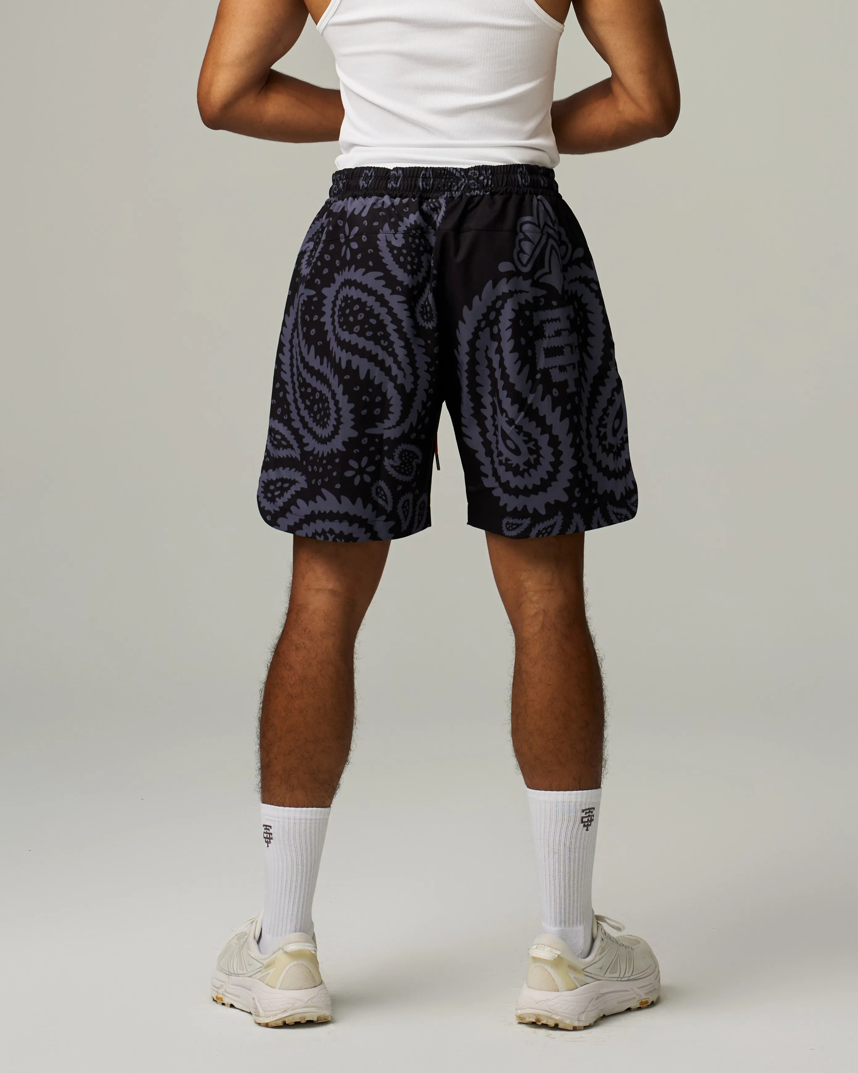 Amoeba Side Slit Stretch Shorts