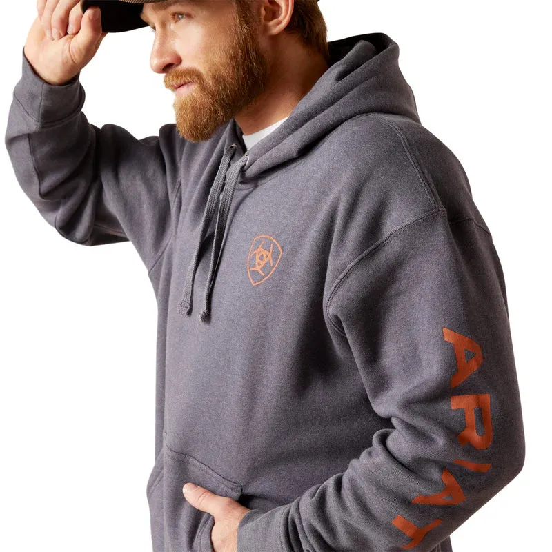 Ariat Mens Logo Hoodie Odyssey Gray Heather