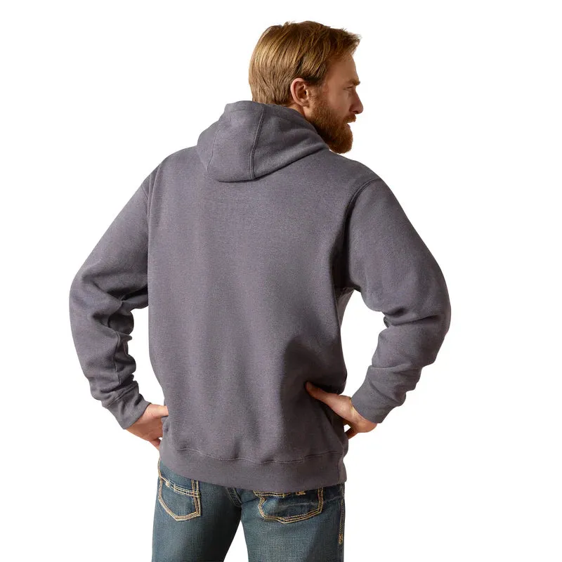 Ariat Mens Logo Hoodie Odyssey Gray Heather