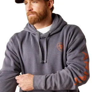 Ariat Mens Logo Hoodie Odyssey Gray Heather