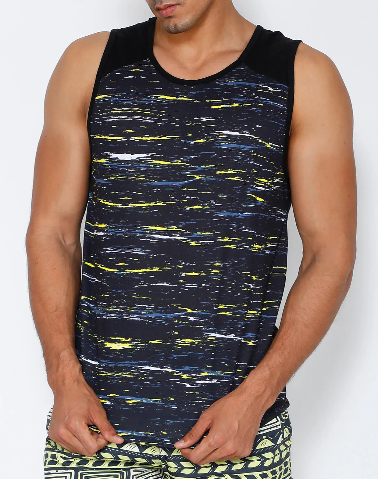 Atlantic Black Cotton Tank