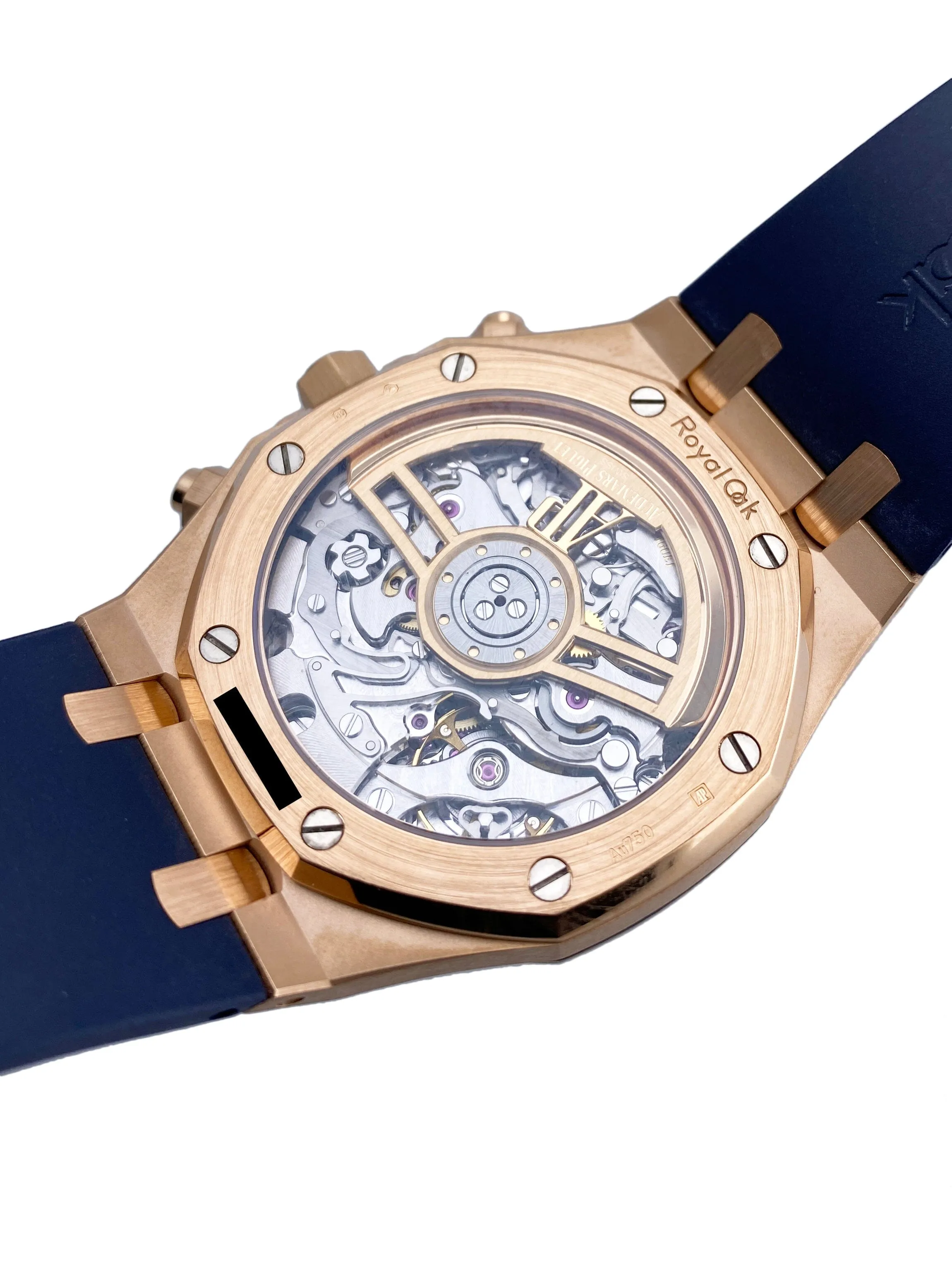 Audemars Piguet Royal Oak 26239OR Blue Dial 18k Rose Gold Mens Watch With Papers