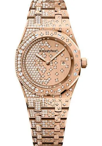 Audemars Piguet Royal Oak Quartz Watch-Pink Dial 33mm - 67654OR.ZZ.1264OR.01