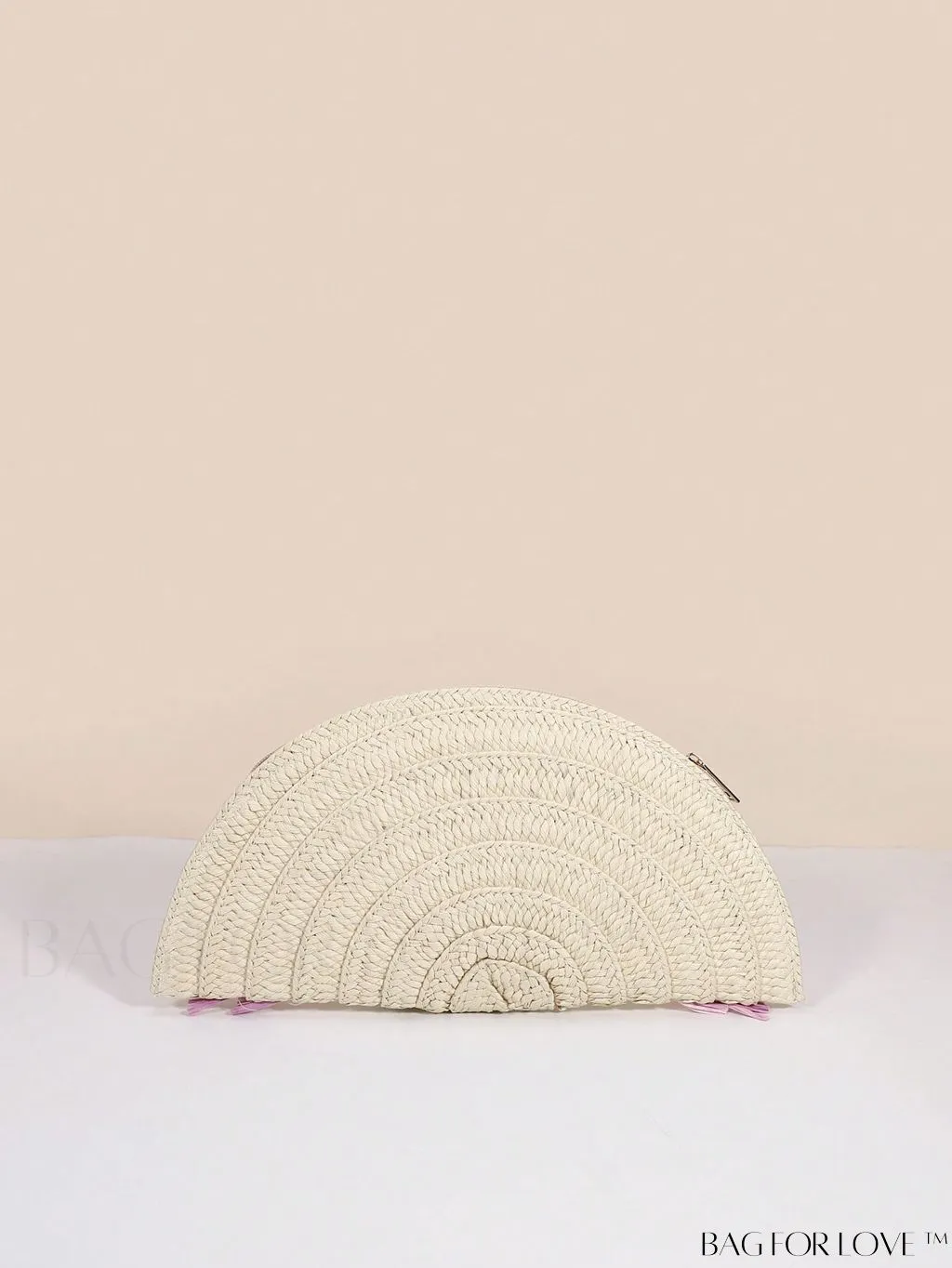 BagForLove - Chic Color Block Straw Bag with Fringe Trim - Perfect for Vacation