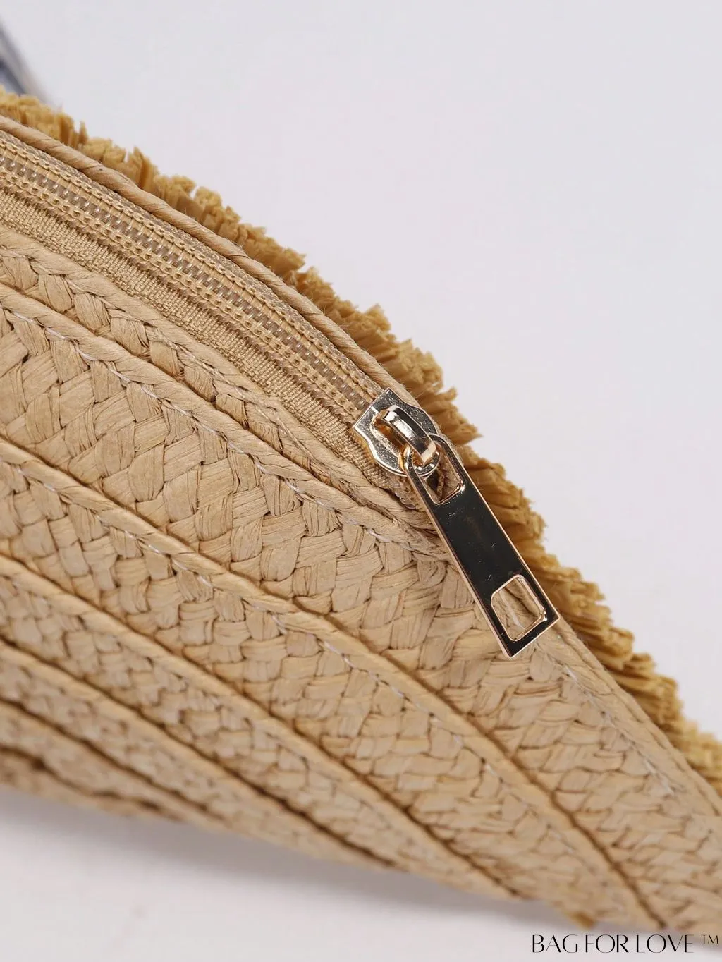 BagForLove - Chic Color Block Straw Bag with Fringe Trim - Perfect for Vacation