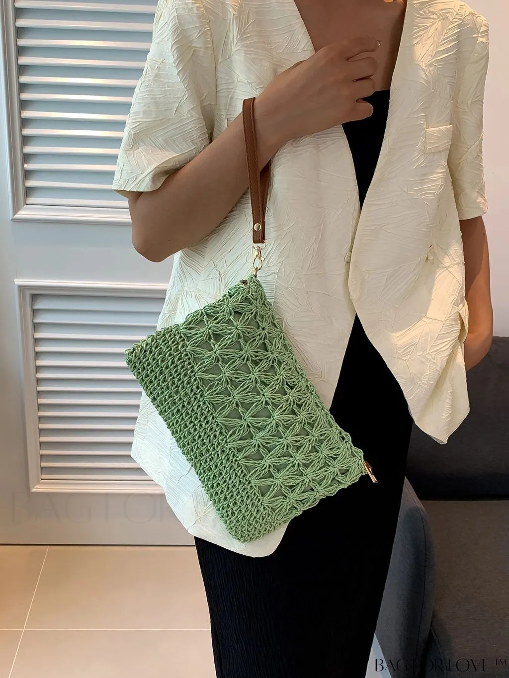 BagForLove - Chic Hollow Out Woven Straw Shoulder Bag - Perfect for Vacation Style