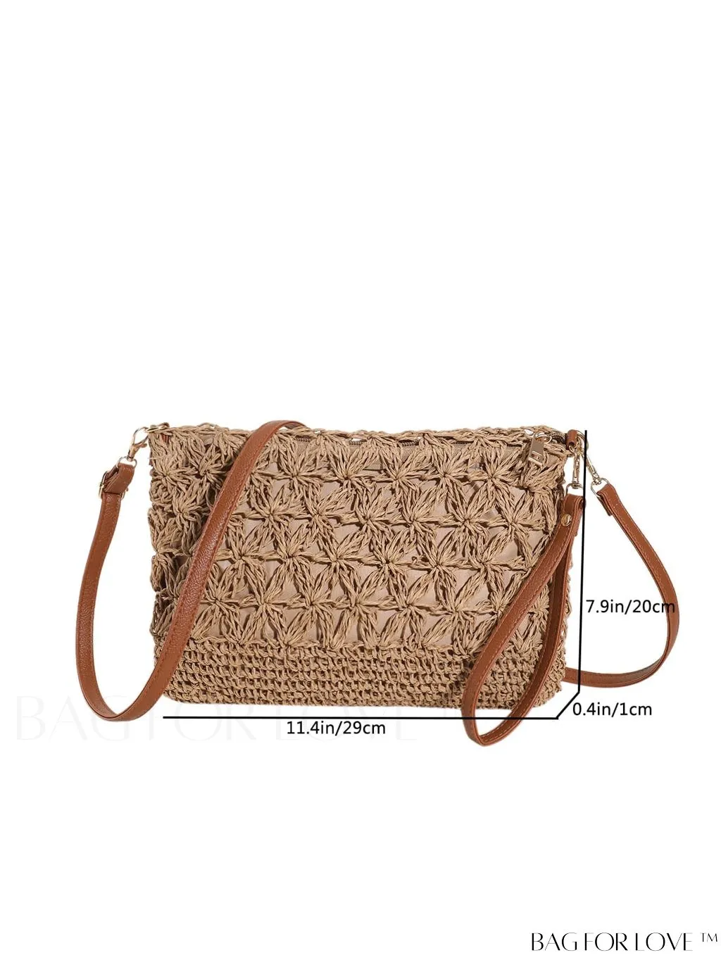 BagForLove - Chic Hollow Out Woven Straw Shoulder Bag - Perfect for Vacation Style