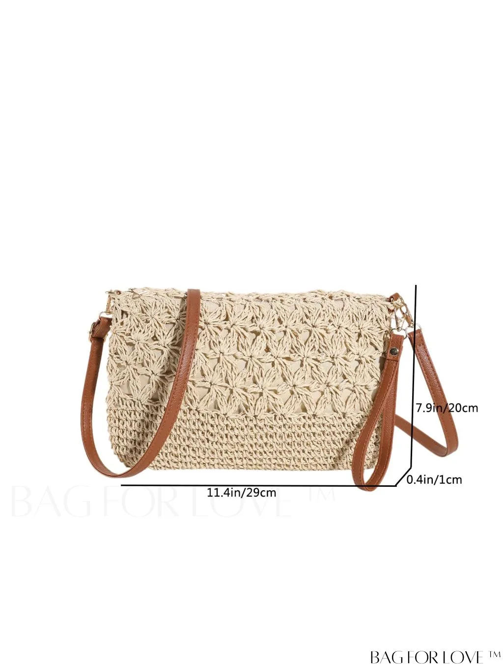 BagForLove - Chic Hollow Out Woven Straw Shoulder Bag - Perfect for Vacation Style