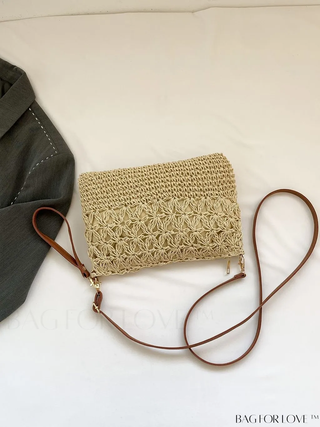 BagForLove - Chic Hollow Out Woven Straw Shoulder Bag - Perfect for Vacation Style