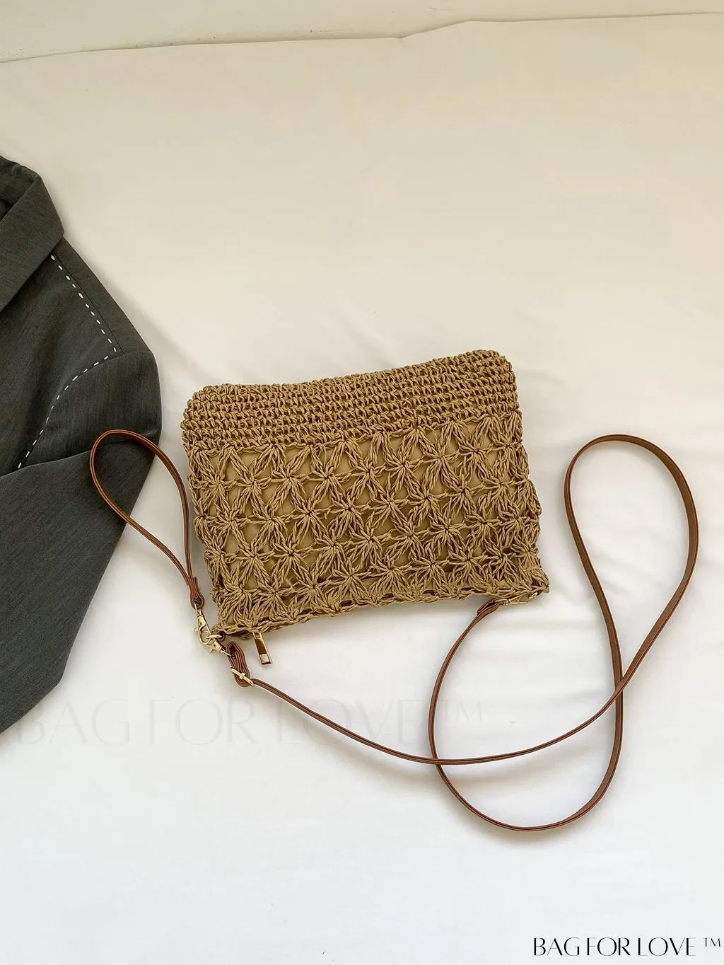 BagForLove - Chic Hollow Out Woven Straw Shoulder Bag - Perfect for Vacation Style