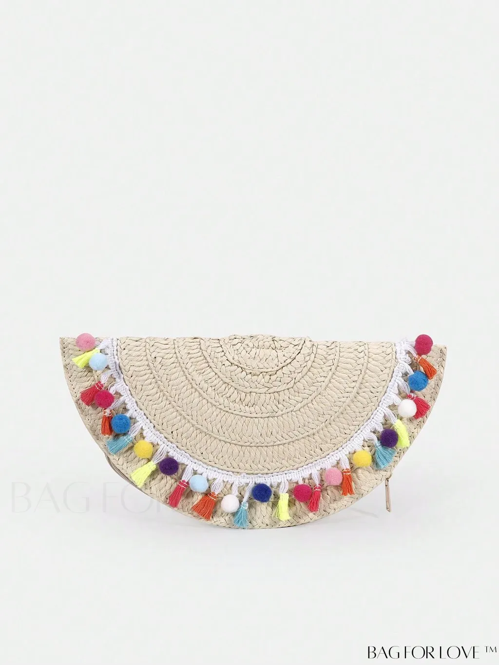 BagForLove - Chic Straw Bag with Tassel Decor, Ideal for Summer Vacations and Beach Travel
