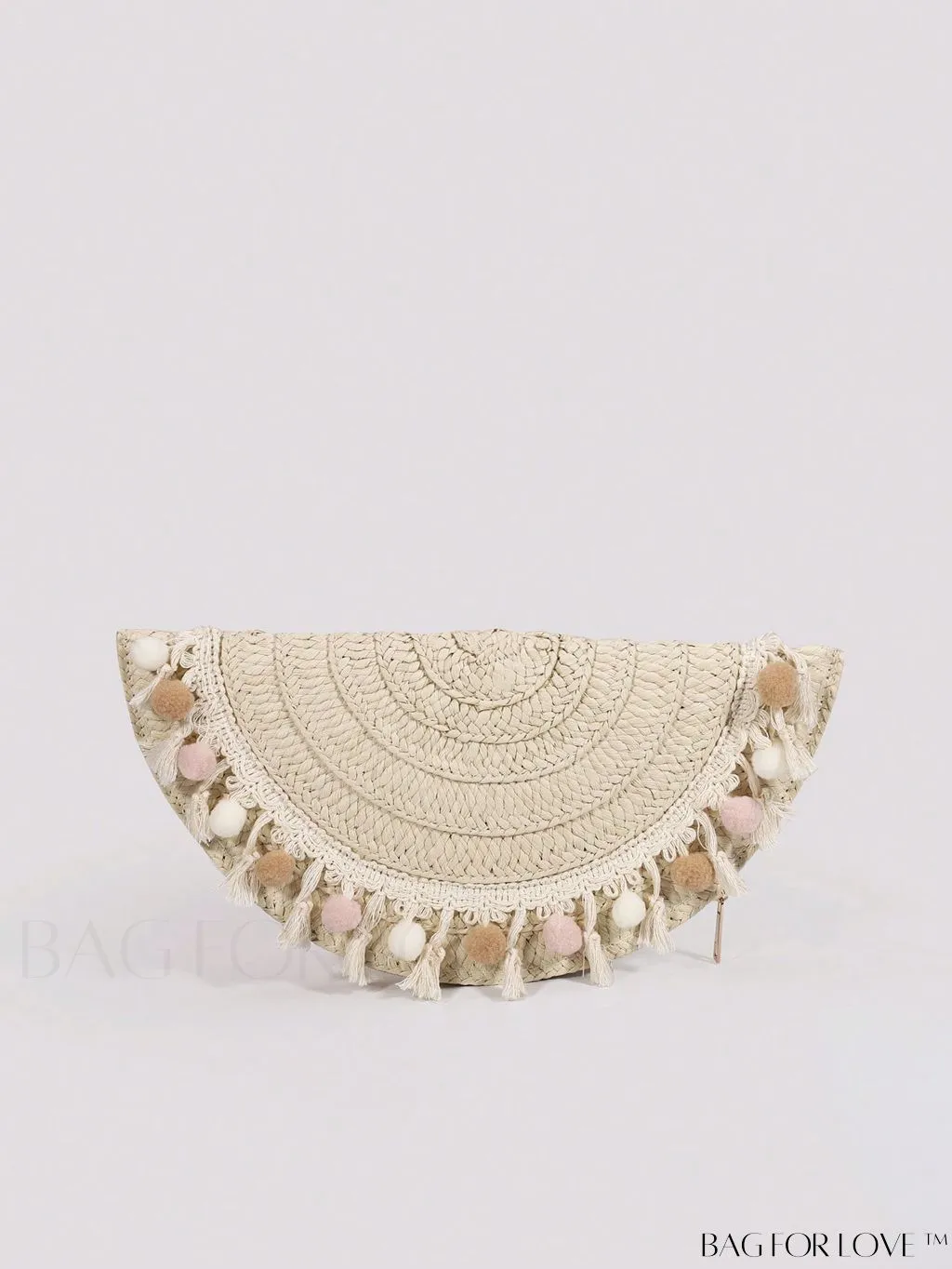 BagForLove - Chic Straw Bag with Tassel Decor, Ideal for Summer Vacations and Beach Travel
