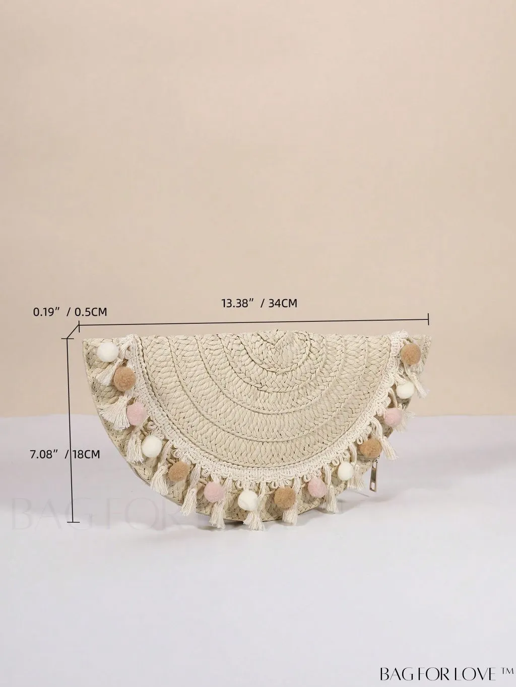 BagForLove - Chic Straw Bag with Tassel Decor, Ideal for Summer Vacations and Beach Travel