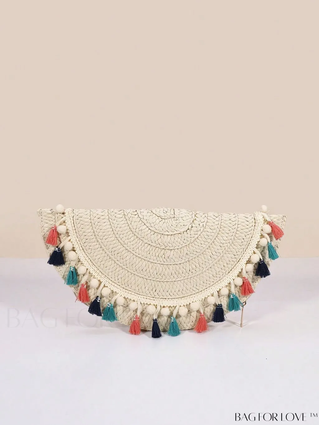BagForLove - Chic Straw Bag with Tassel Decor, Ideal for Summer Vacations and Beach Travel
