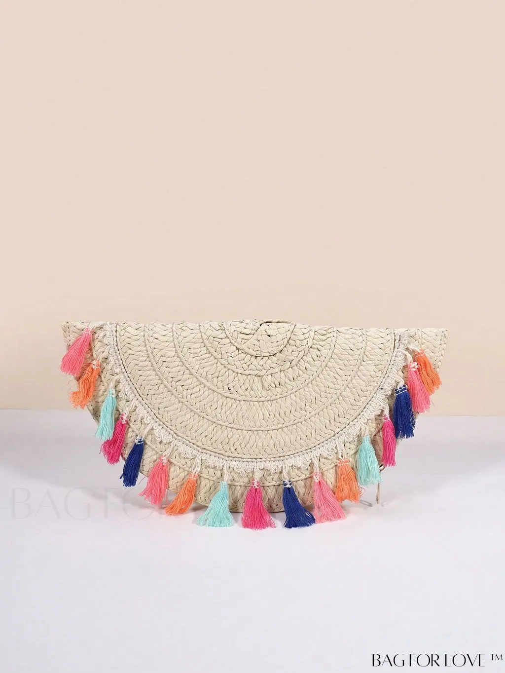 BagForLove - Chic Straw Bag with Tassel Decor, Ideal for Summer Vacations and Beach Travel