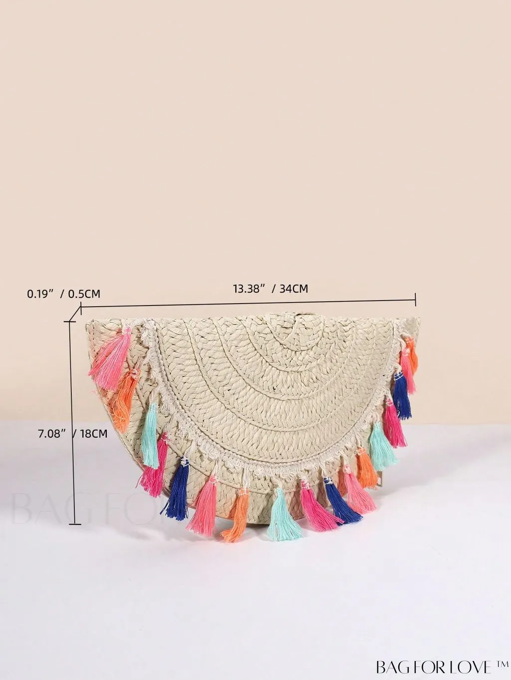 BagForLove - Chic Straw Bag with Tassel Decor, Ideal for Summer Vacations and Beach Travel