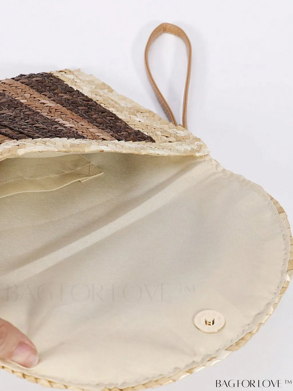 BagForLove - Colorblock Vacation Style Medium Straw Bag for Fashionable Getaways