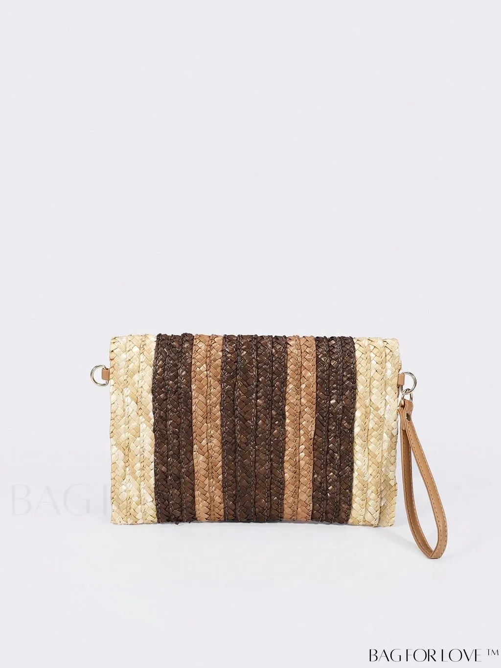 BagForLove - Colorblock Vacation Style Medium Straw Bag
