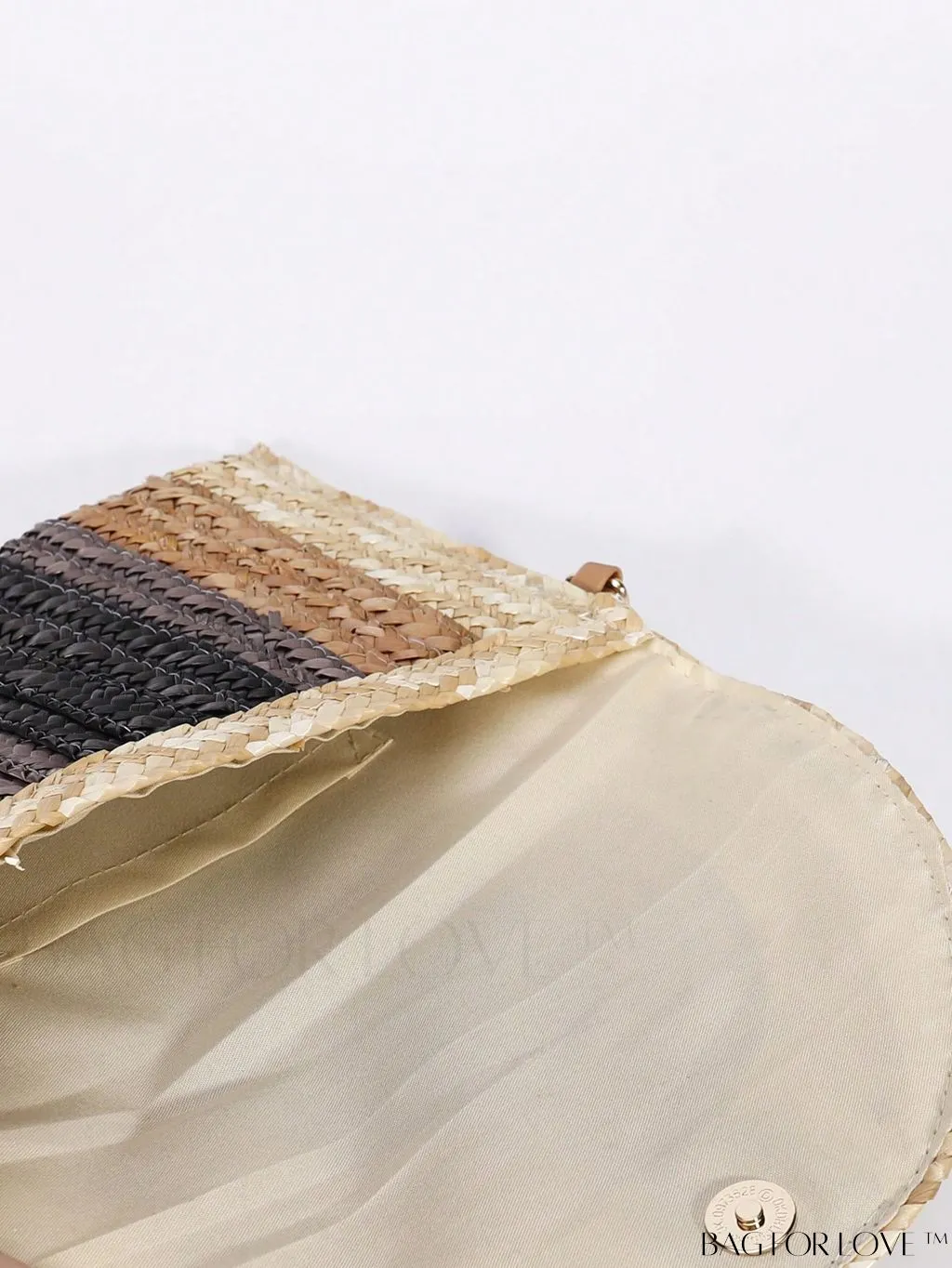 BagForLove - Colorblock Vacation Style Medium Straw Bag