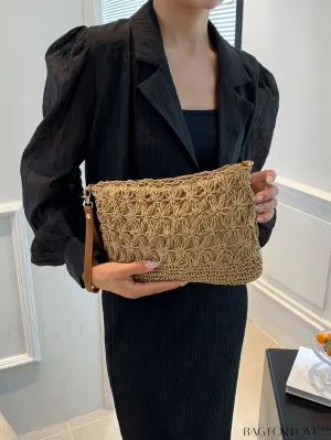 BagForLove - Exquisite Resort-Style Crossbody Bag Made with Hollow Woven Straw