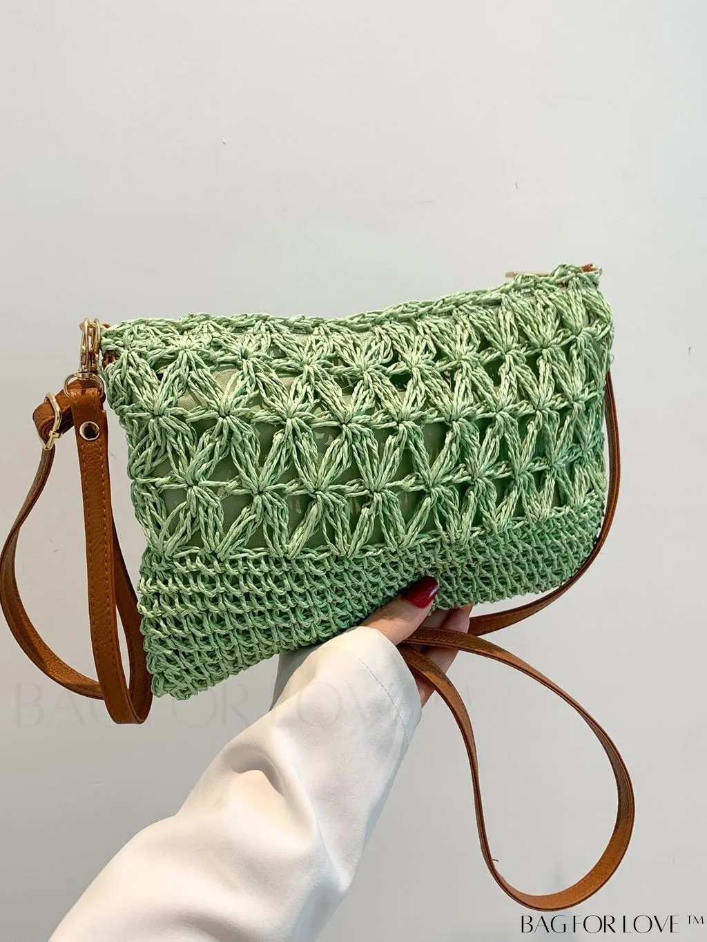 BagForLove - Exquisite Resort-Style Crossbody Bag Made with Hollow Woven Straw