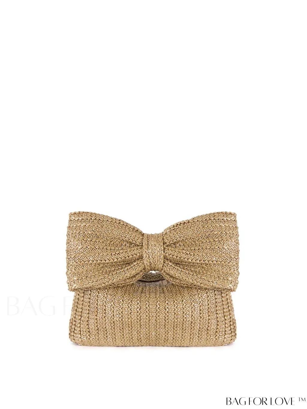 BagForLove - Small Flap Straw Bag - Stylish Bow Decor Ideal for Vacation