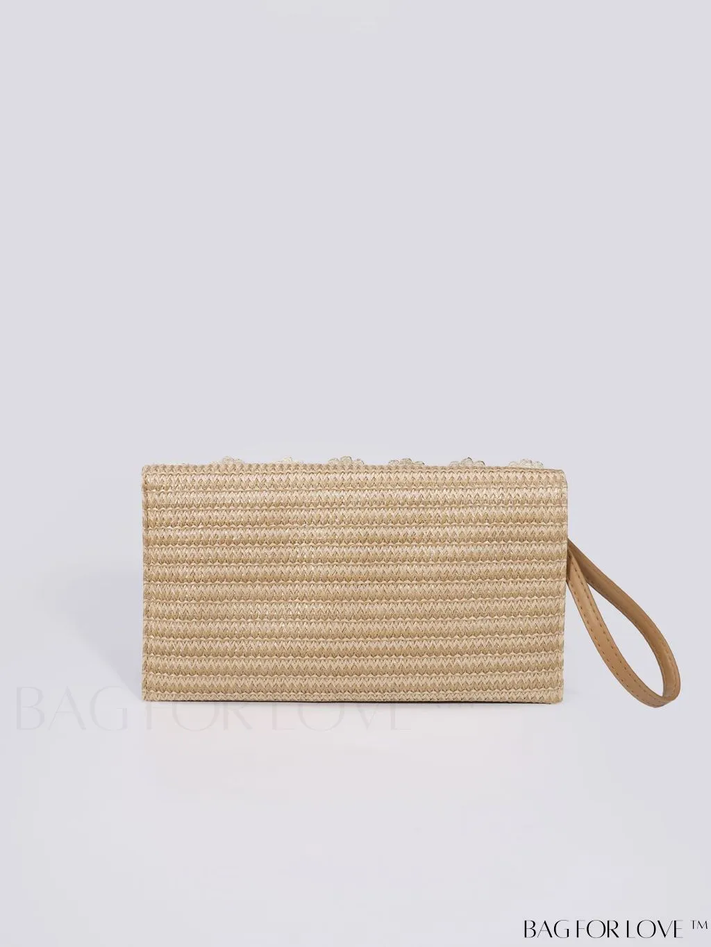 BagForLove - Stylish Stitched Straw Bag with Sequin and Fringe Decor