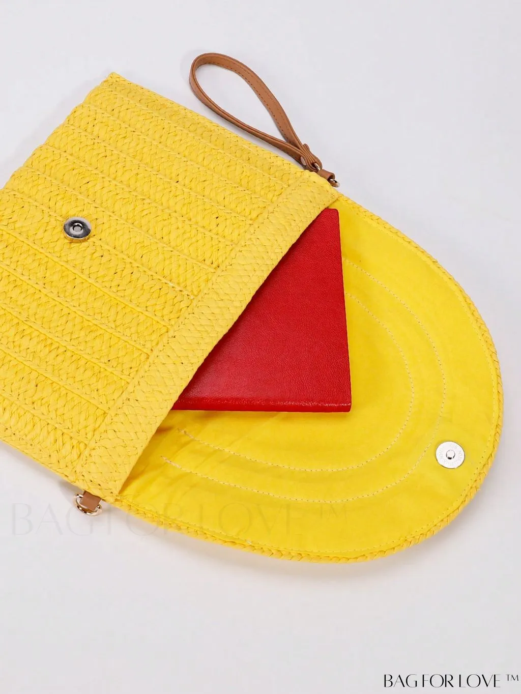 BagForLove - Summer Vacation Essential: Stylish Color Block Straw Bag with Fringe Trim