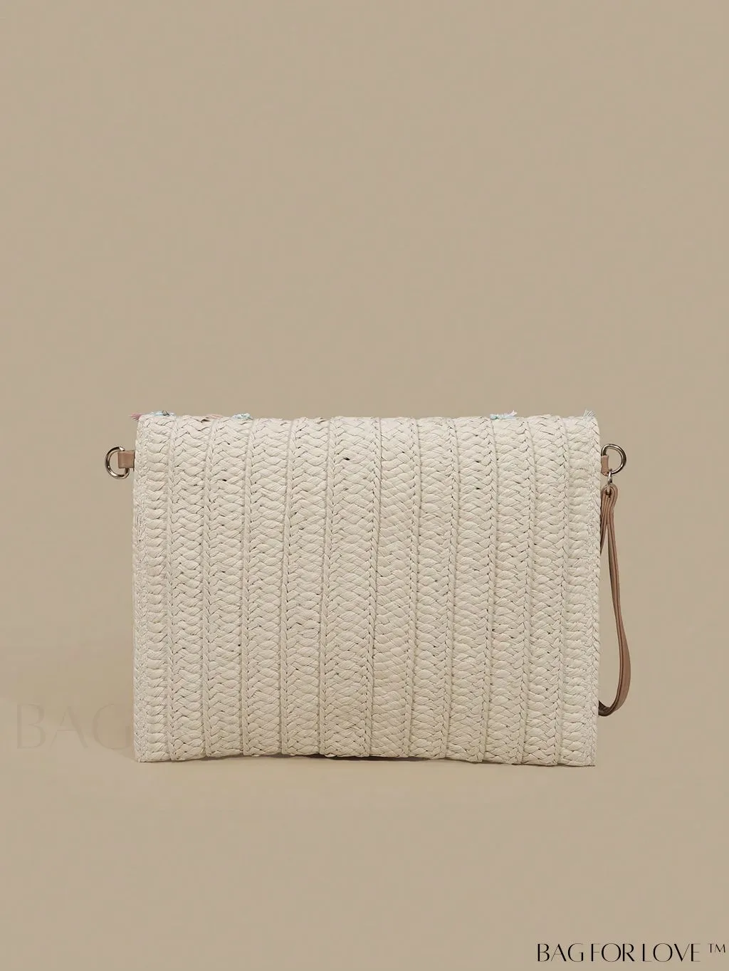 BagForLove - Tassel-Embellished Paper Straw Bag