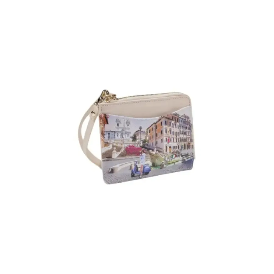 Beige City Scene Coin Purse